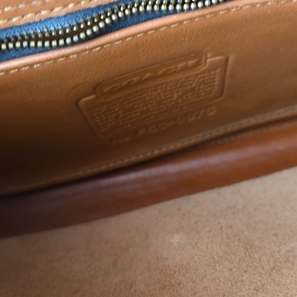 Coach Brown Leather Crossbody Bag with Gold Hardware - Picture 9 of 12